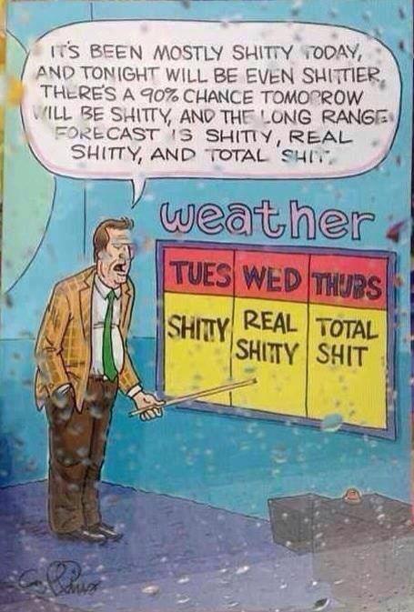 shitty weather forecast, comic