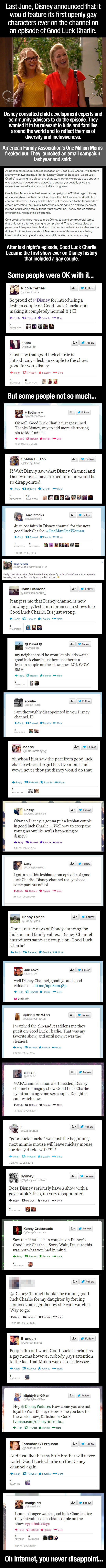 hatred and bigotry against the disney channel embracing tolerance