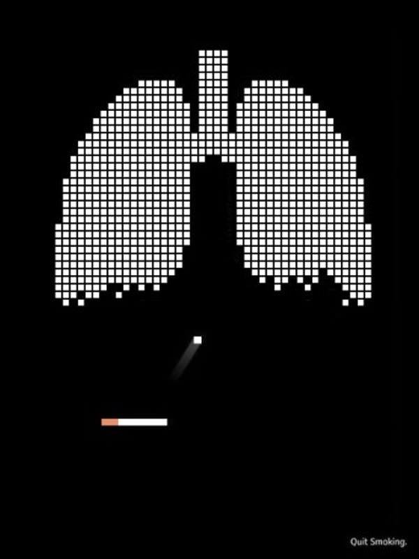 quit smoking ad campaign, breakout, lungs, cigarette