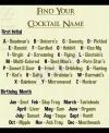 find your cocktail name, game