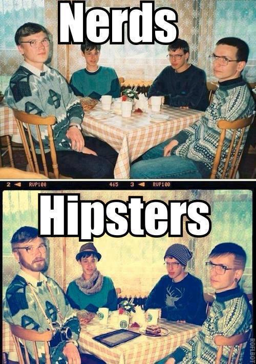 nerds, hipsters, know the difference