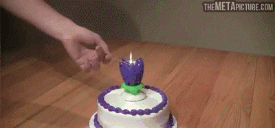 cool birthday cake candle, gif, product