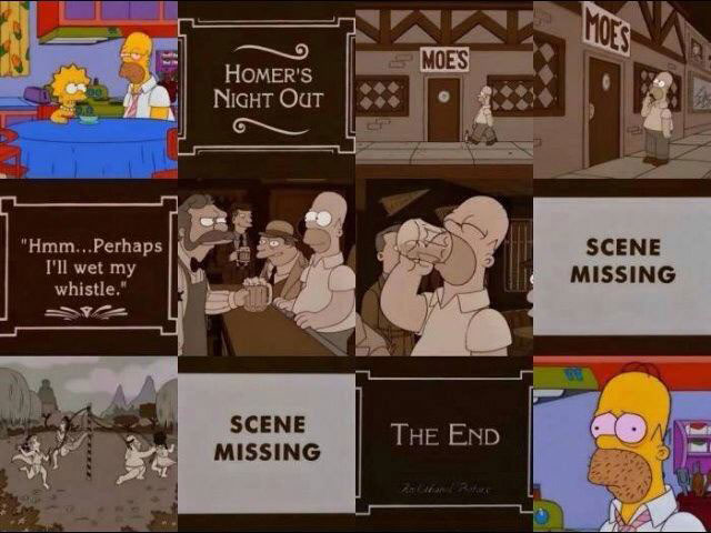 homer's night out, the simpsons