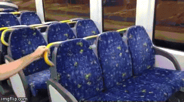 awesome reversible bus seats, gif, win