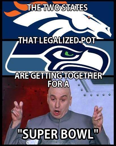 the two statesthat legalized marijuana are getting together for a super bowl, dr evil