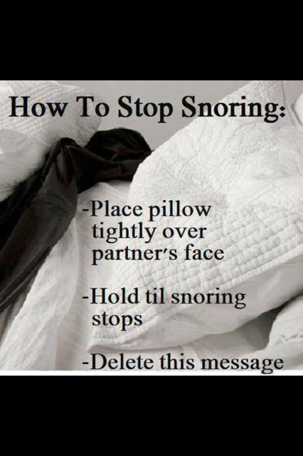 how to stop your partner from snoring, lol