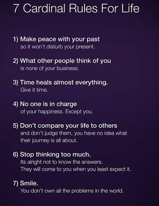 7 cardinal rules of life