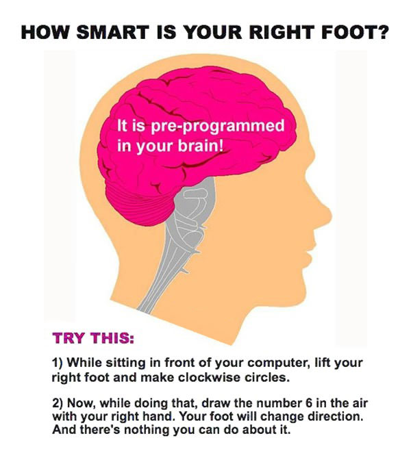 how smart is your right foot, game, challenge