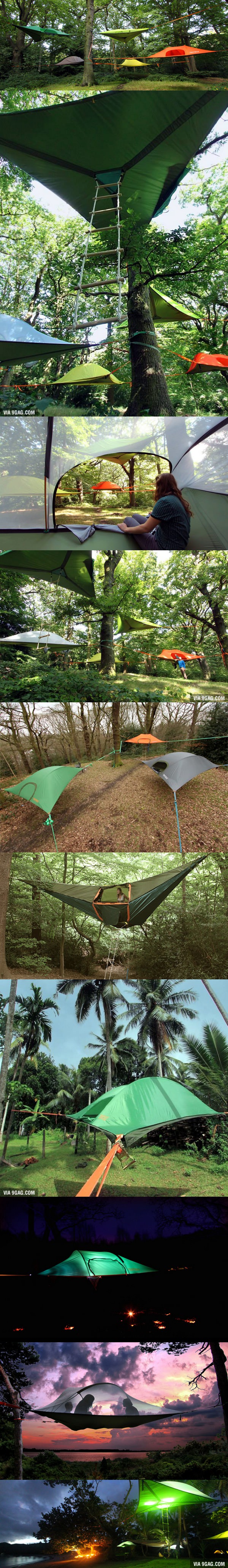 tree tents, cool camping gear