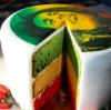 bob marley cake, rastafarian, green, yellow, red