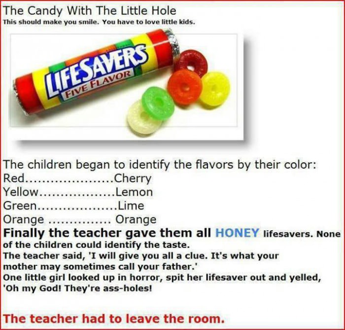the candy with the little hole, lifesavers, story, lol, joke