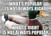 what's popular is not always right and what's right is not always popular, meme, actual advice mallard