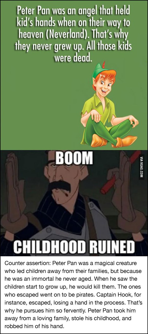 peter pan and my childhood is completely ruined!