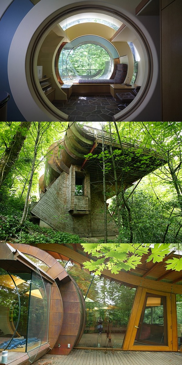 awesome architecture, forest house, win