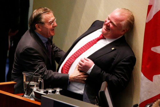 toronto mayor rob ford getting tickled
