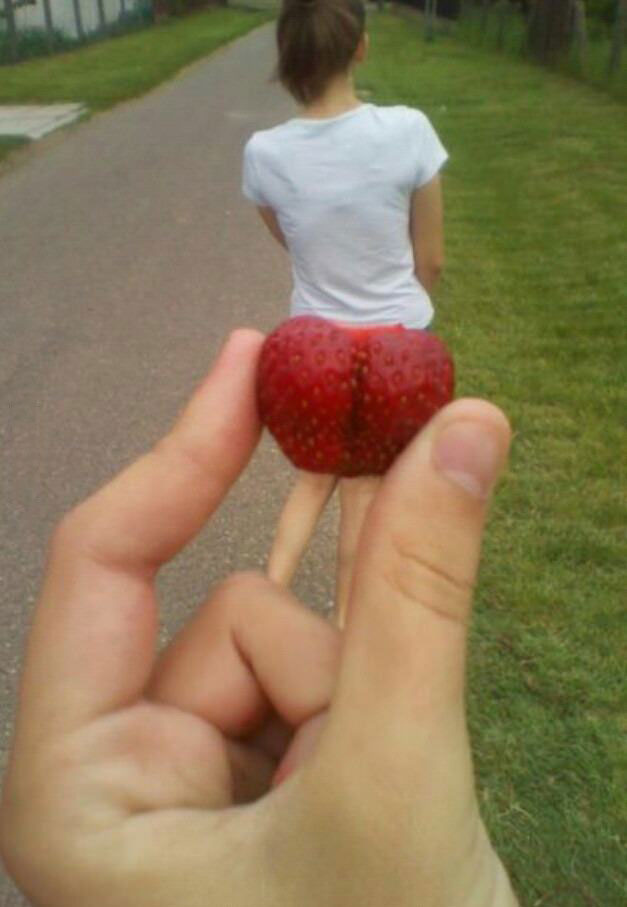 strawberry butt, perspective