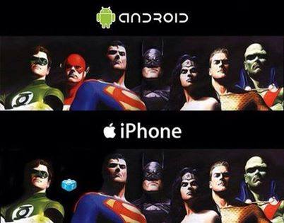 android, iphone, no flash, superheroes