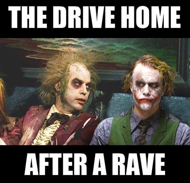the drive home after a rave