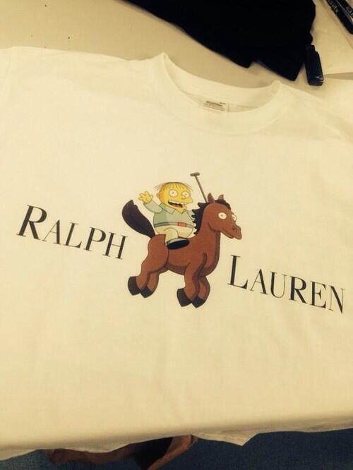 ralph lauren, the simpsons, mashup, lol, funny tshirt