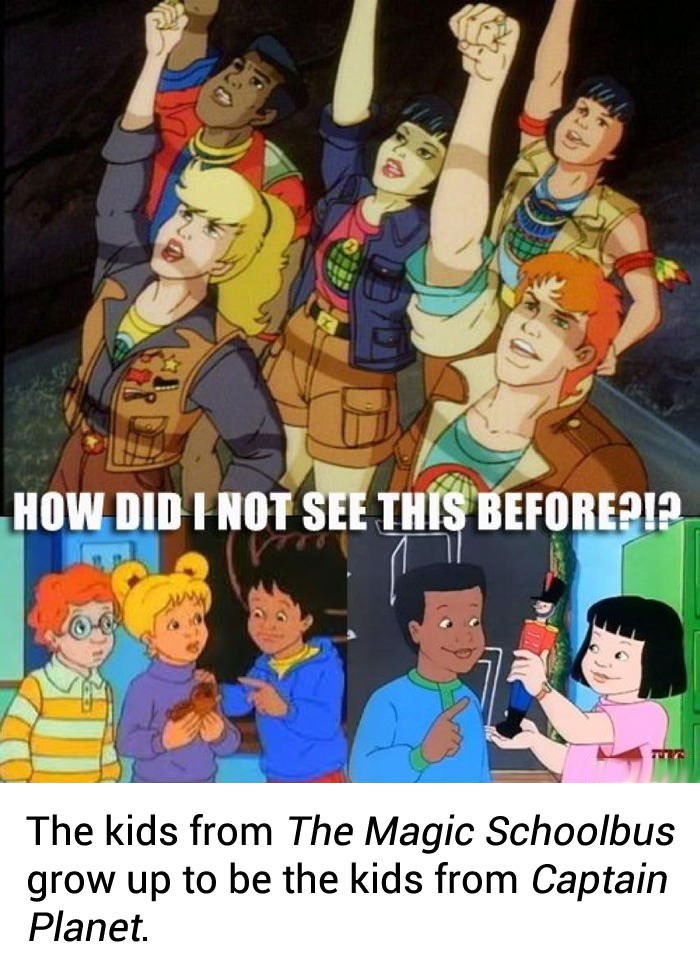 captain planet characters, the kids from the magic school bus