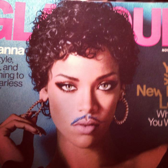 rihanna with a moustache is just prince