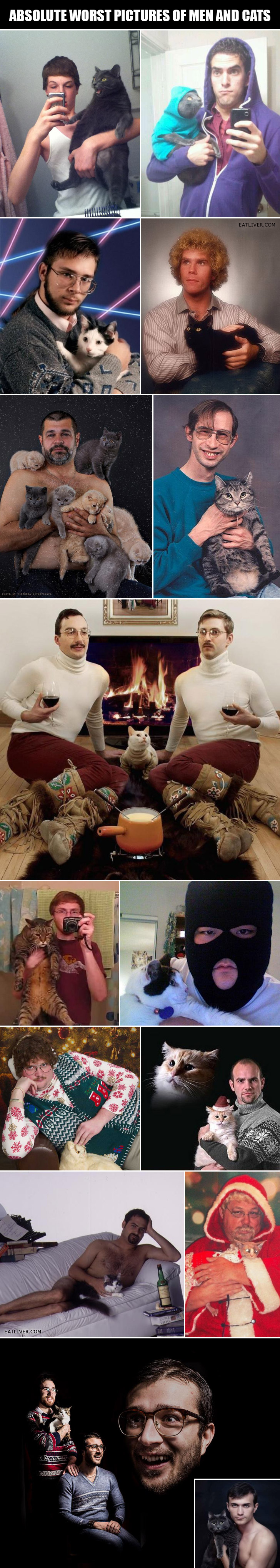 absolute worst pictures of men and cats