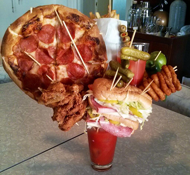 best bloody mary ever, this is the most ridiculous Bloody Mary ever and I want it all, food porn