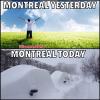 montreal yesterday, montreal today, snow storm