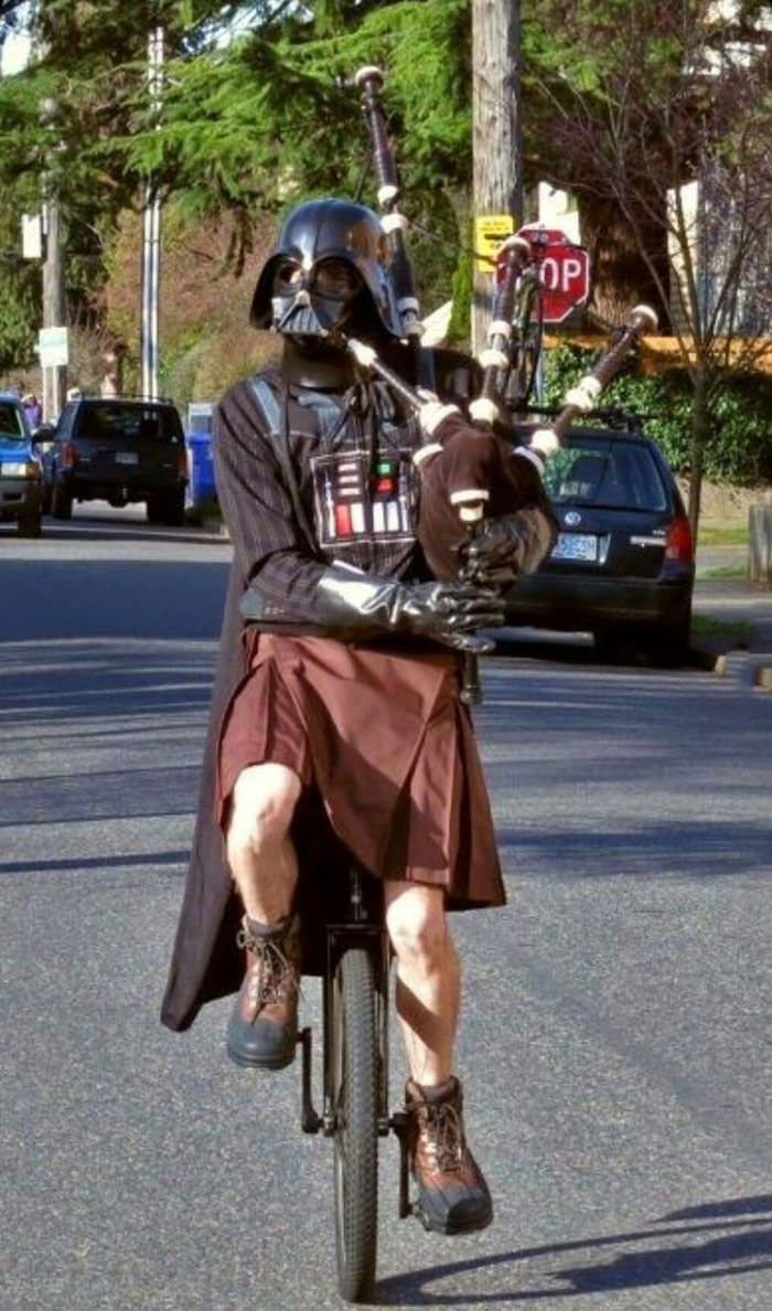 darth vader on a unicycle, wtf, star wars