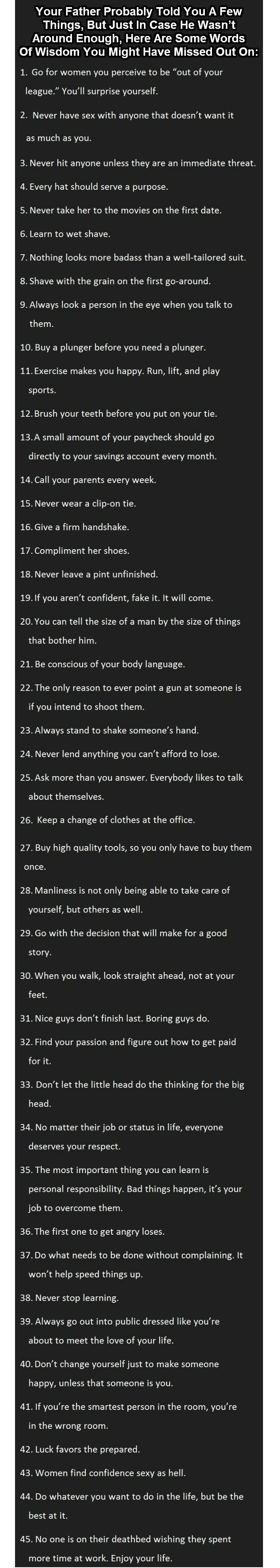 45 ultimate tips for men from men