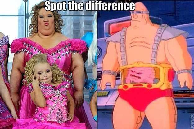spot the difference, game, kang, honey boo boo
