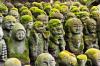 there's always one in the crowd, ancient oriental statues