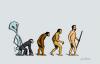 evolution, alien and monkey equals man