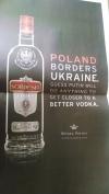 poland borders ukraine, guess putin will do anything to get closer to a better vodka, full page newspaper ad