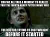 can we all take a moment to realize that the fourth harry potter movie was, the doctor trying to end twilight before it started, dr who, meme