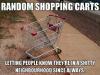 radnom shopping carts, letting people know they're in a shitty neighbourhood since always, meme
