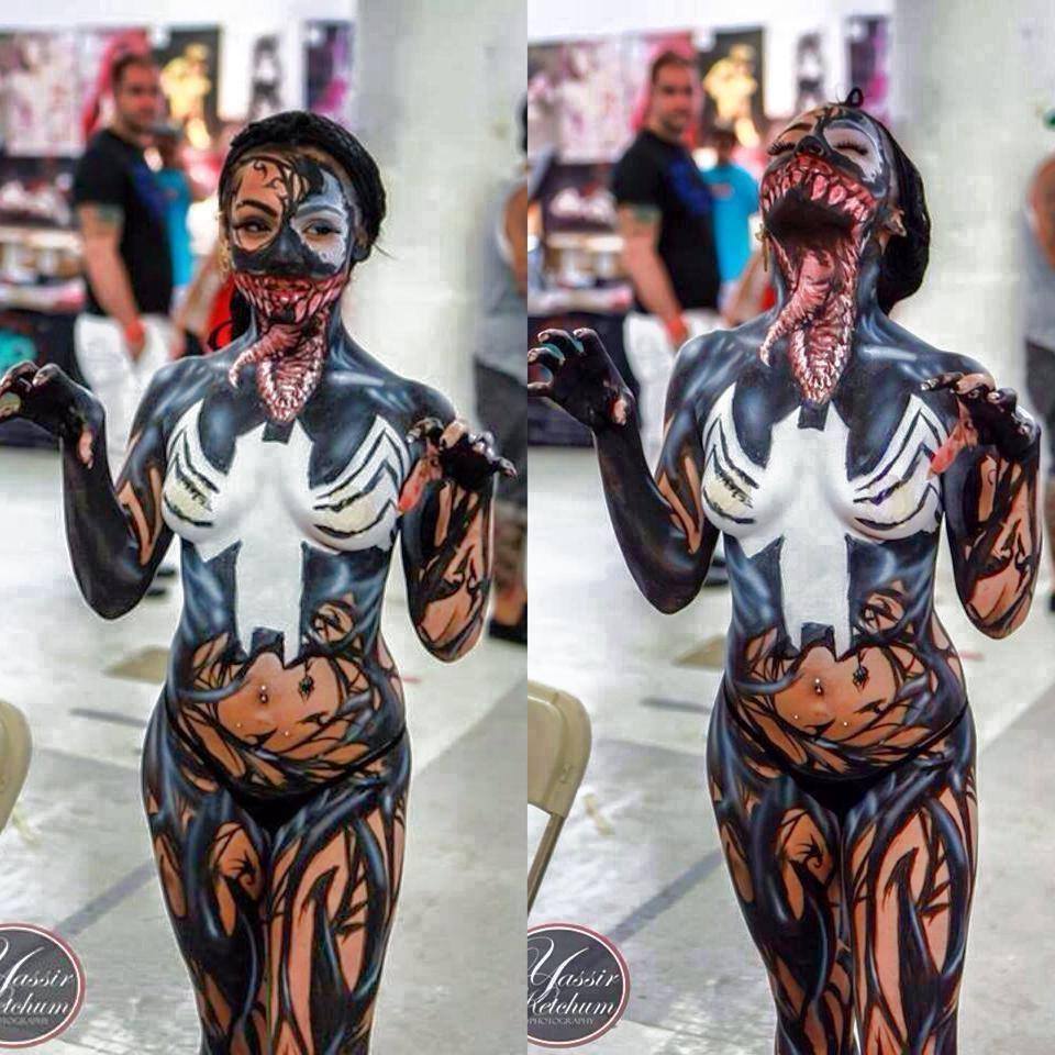 spawn cosplay, body paint, win