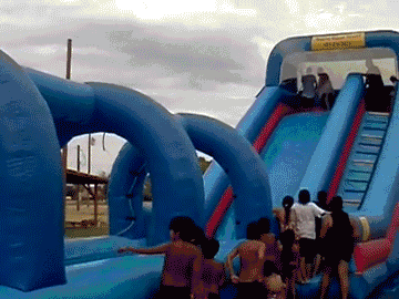 fat man on a water slide, gif, made for kids, lol, fail, life