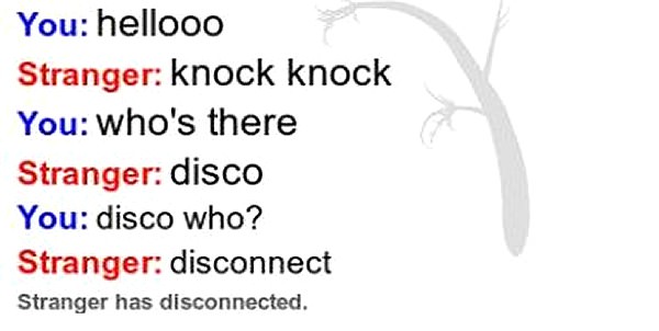 chat knock knock joke, disconnected