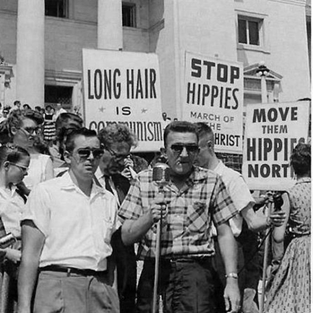 Protest Against Long Haired Hippies Justpost Virtually Entertaining