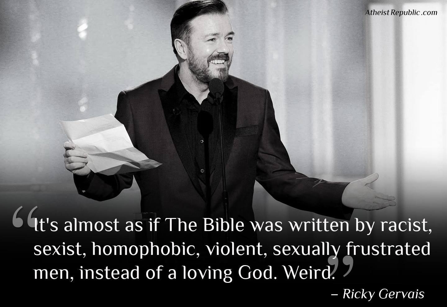 it's almost as if the bible was written by racist sexist homophobic vi...