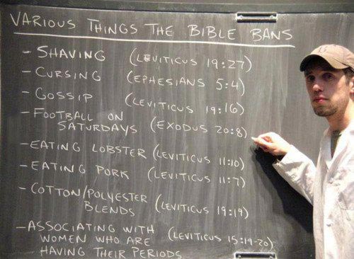 various things the bible bans