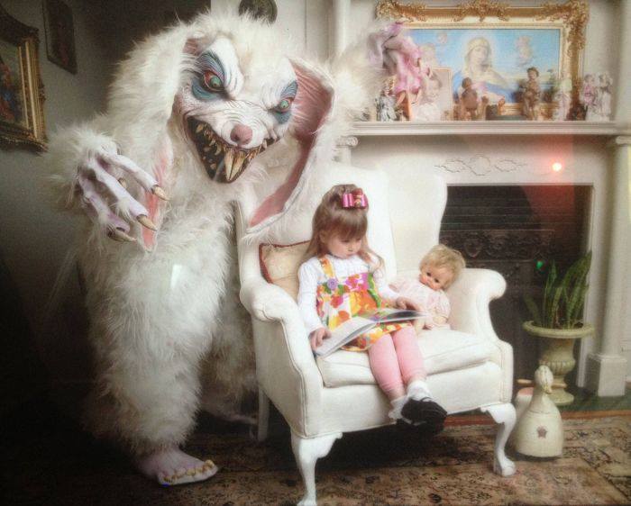 creepiest easter bunny ever, wtf