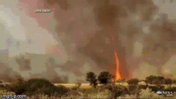 fire tornado in australia on the news, abc news