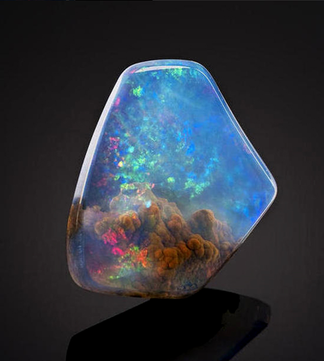 incredible space stone seems like it has a nebula trapped inside