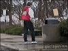 two cats jump out of garbage can and scare random guy, troll