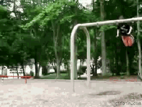 swing jump flip fail, ouch