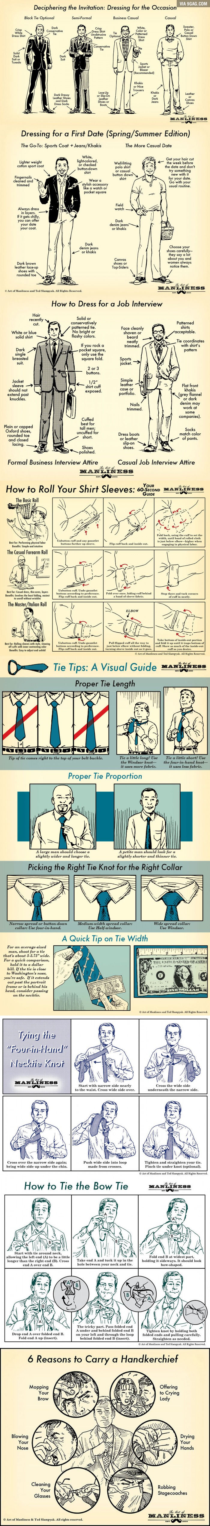 how to dress for men: a guide, how to, information graphic