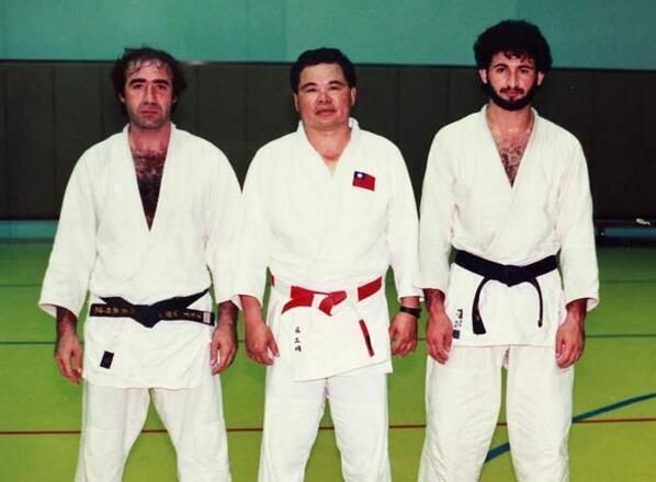 osama bin laden with mates at judo