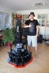 lego geek builds the eye of sauron, lord of the rings, lotr